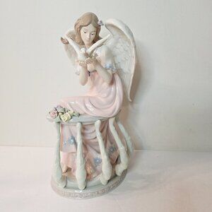 Members’s Mark Porcelain Hand Painted Angel Dove Balcony 2006 Holiday 12” W/box